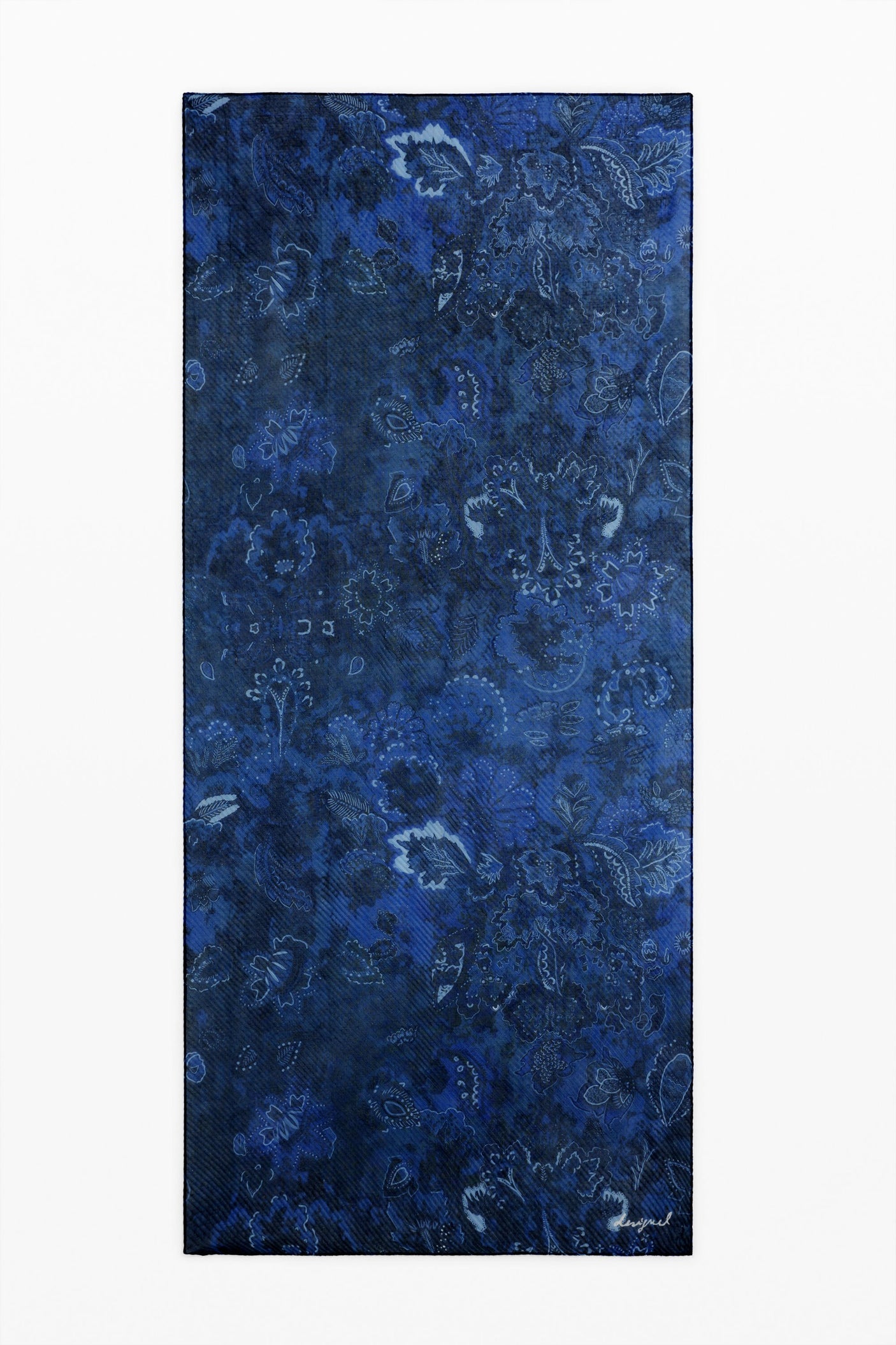 Desigual - Pleated rectangular paisley scarf