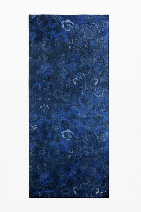 Desigual - Pleated rectangular paisley scarf