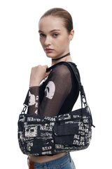 Desigual - Medium newspaper handbag