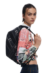 Desigual - Small faux leather bag with buckles