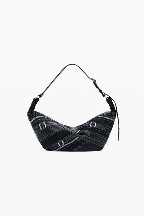 Desigual - Small faux leather bag with buckles