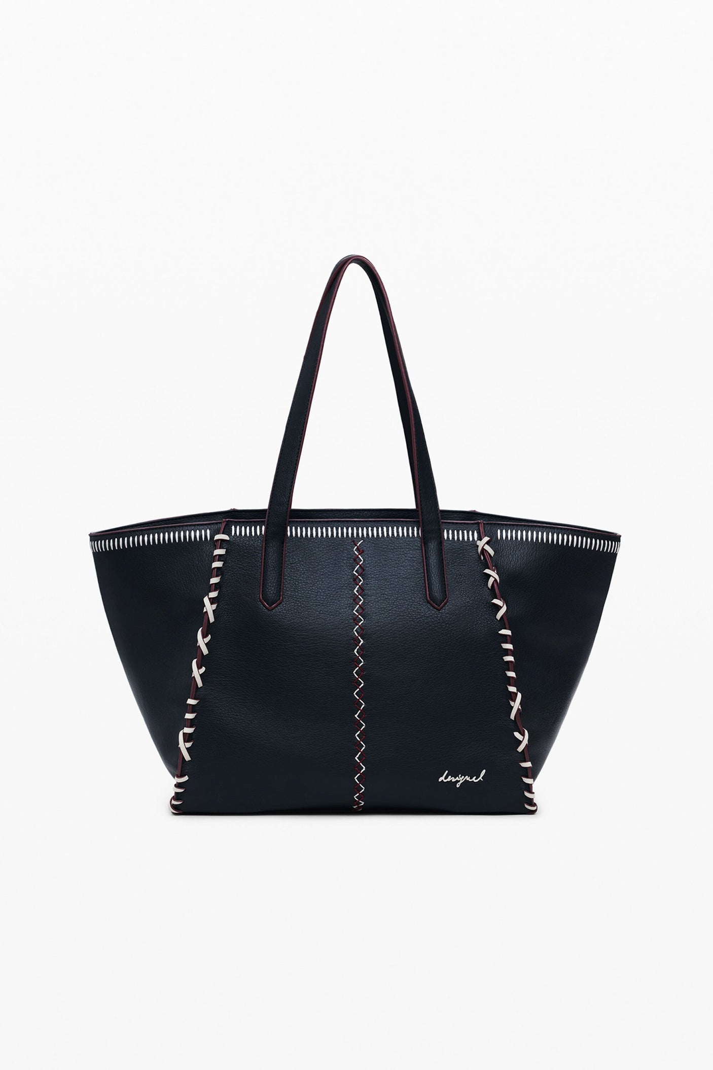 Desigual - Large shopper bag with stitching