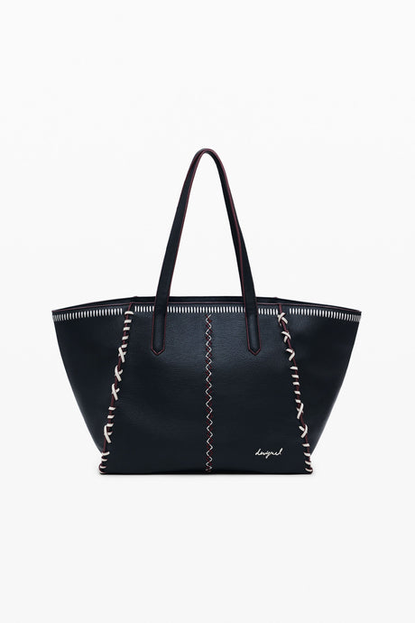 Desigual - Large shopper bag with stitching