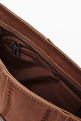 Desigual - Small embroidered faux leather bag