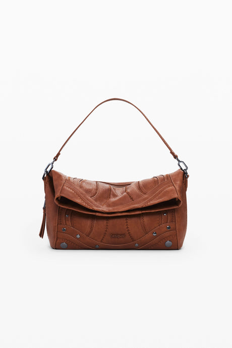 Desigual - Medium embroidered faux leather bag