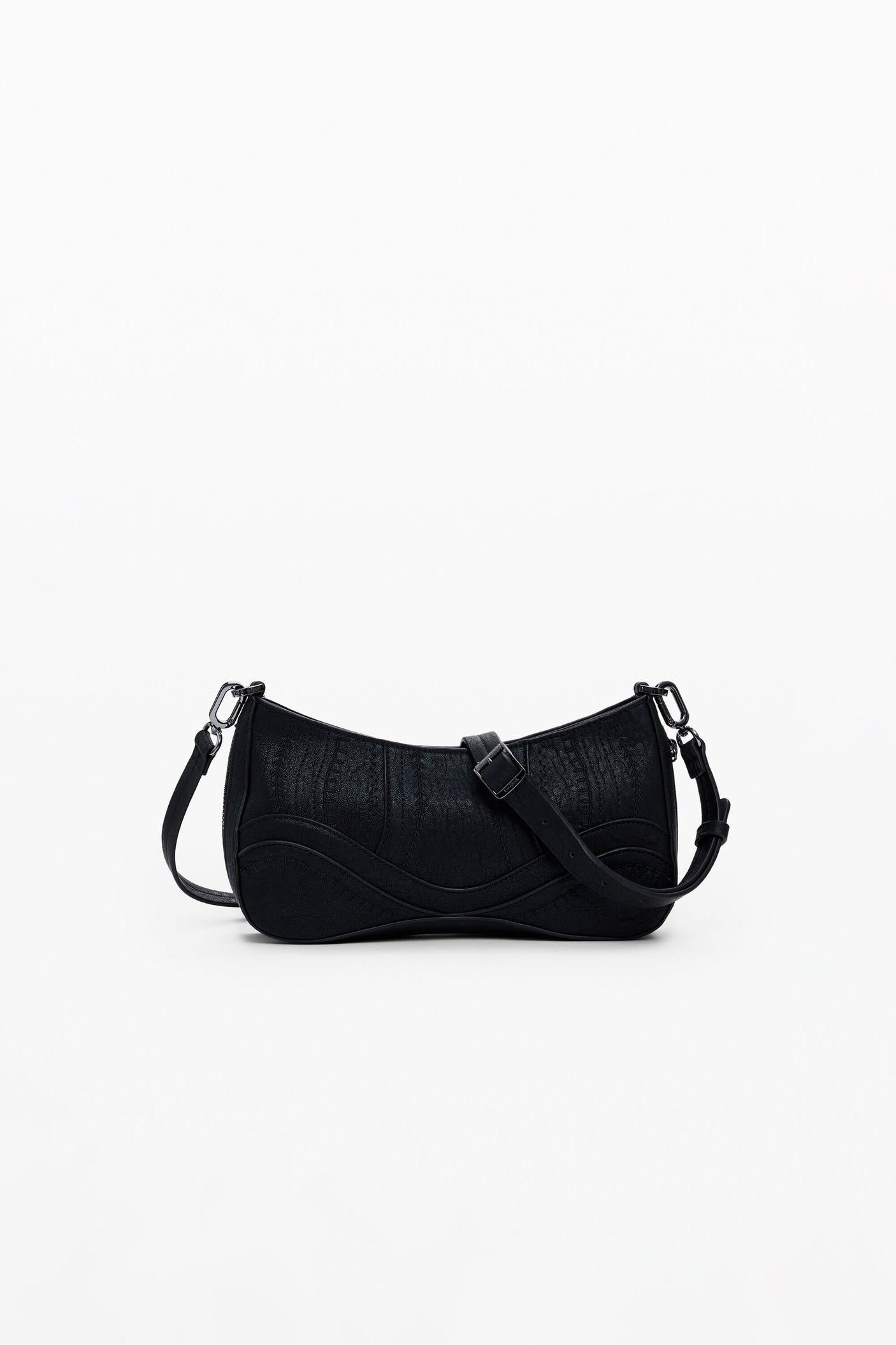 Desigual - Small embroidered faux leather bag