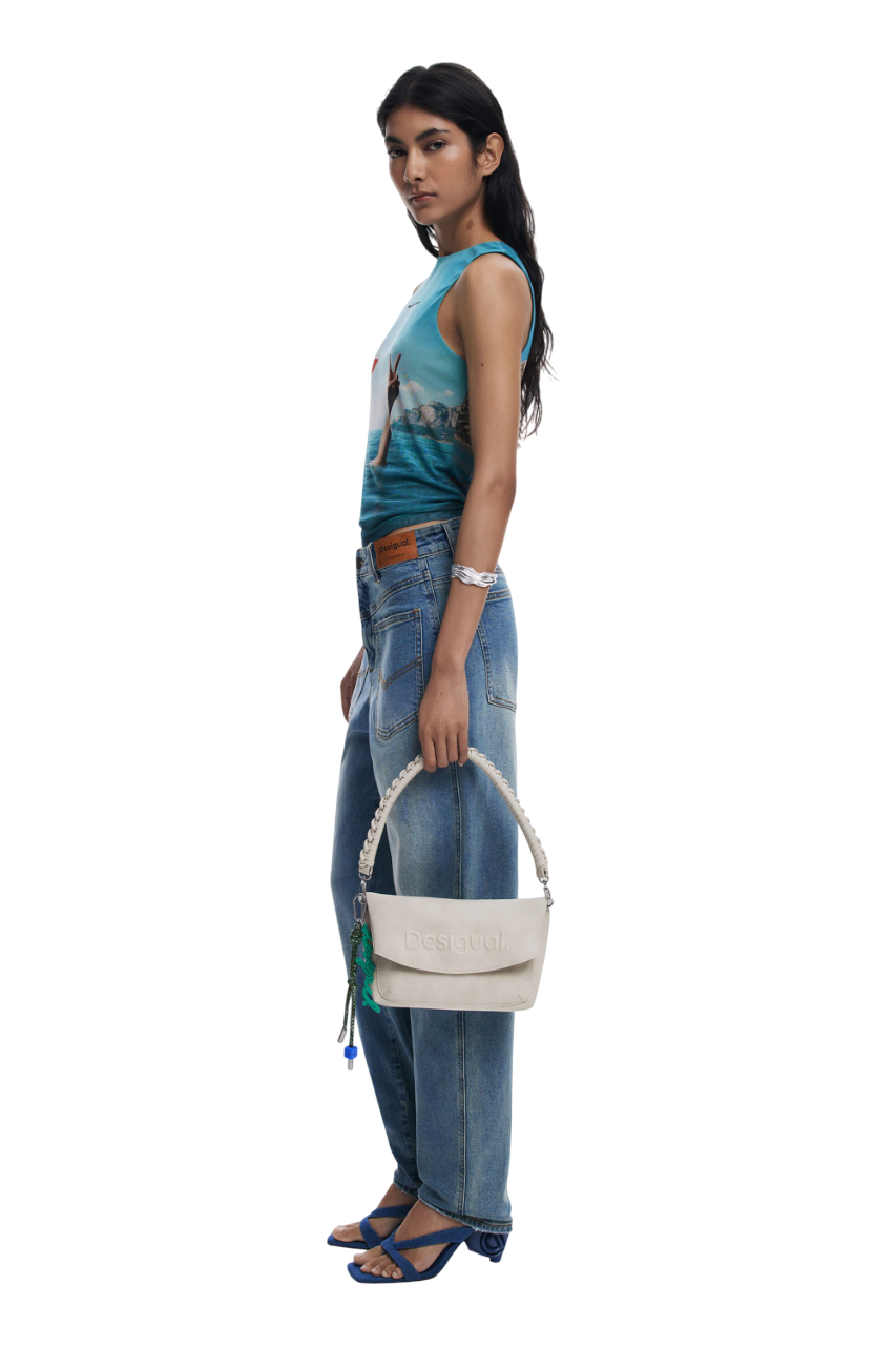 Desigual - Medium 3D logo flap bag