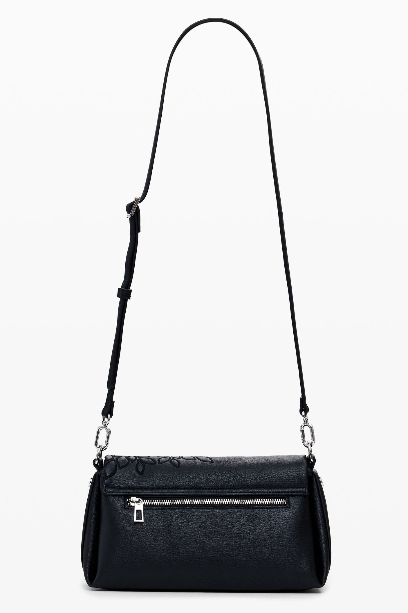Desigual - Medium faux leather embroidered crossbody bag