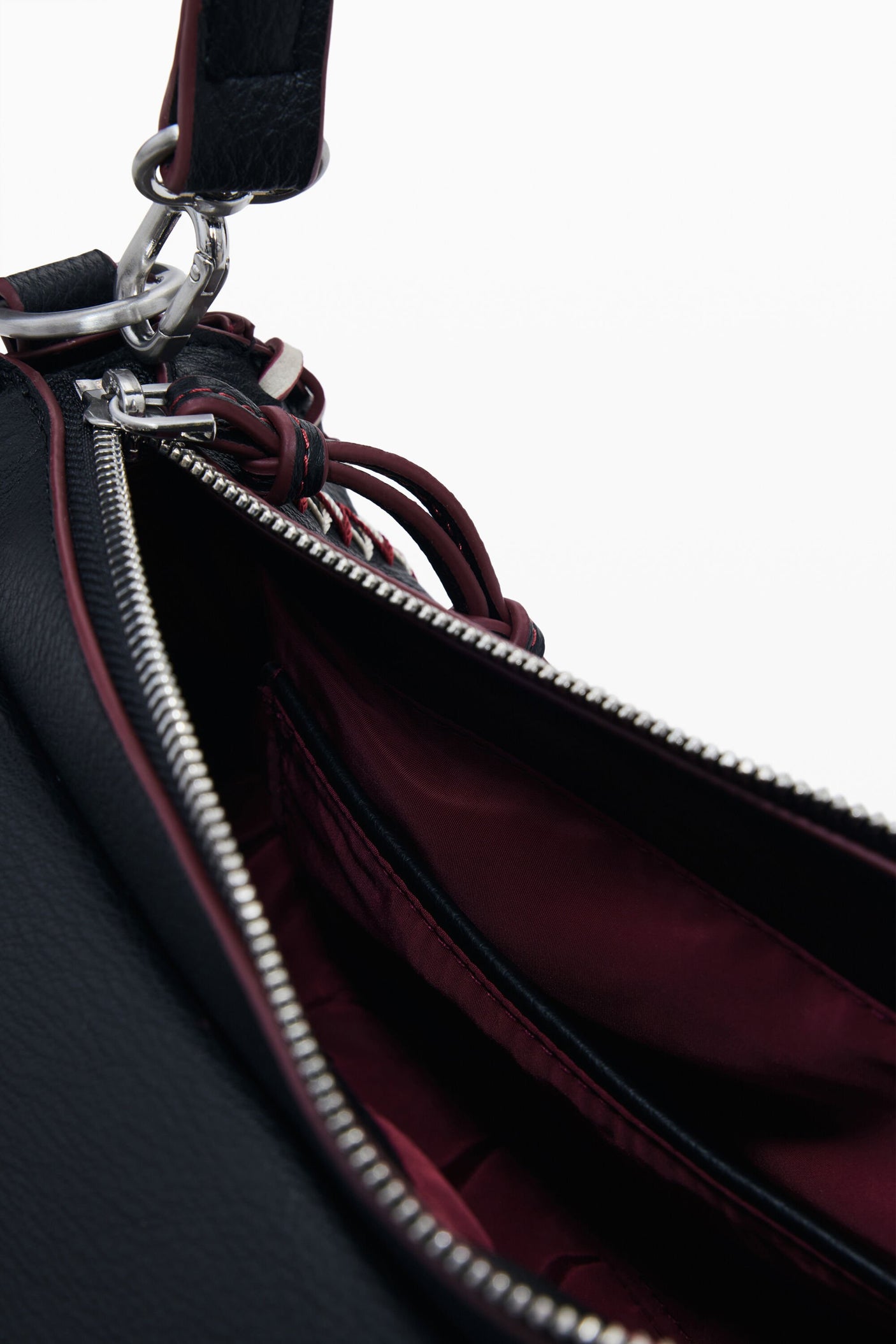 Desigual - Medium faux leather effect bag with stitching