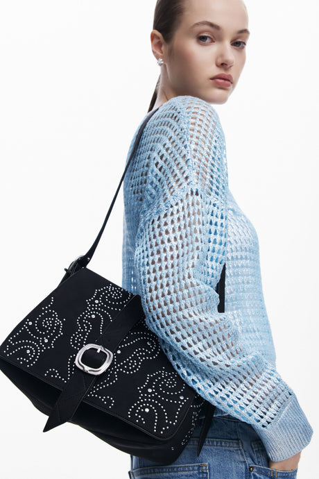 Desigual - Small crossbody faux leather studded bag
