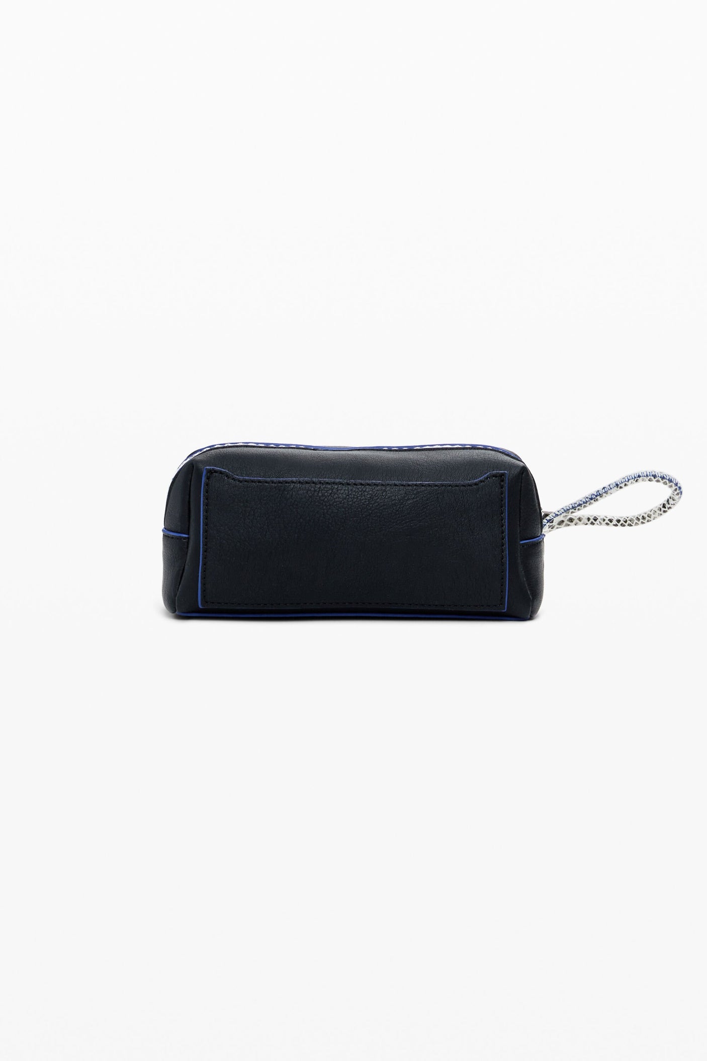 Desigual - Medium faux leather toiletry bag with contrasts