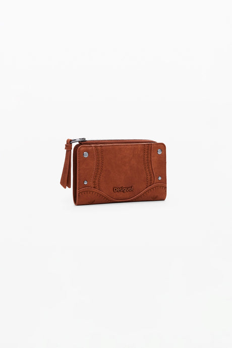 Desigual - Medium embroidered faux leather wallet