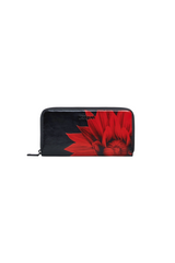 Desigual - Large floral leather-effect wallet