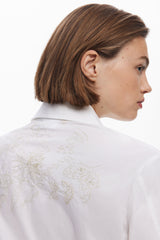 Desigual - Plain shirt with embroidery
