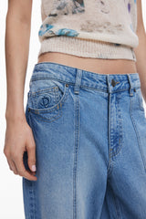 Desigual - Straight jeans with inverted effect