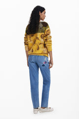 Desigual - Embroidered flower jeans
