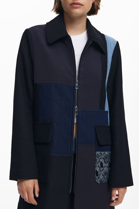 Desigual - Straight patchwork coat