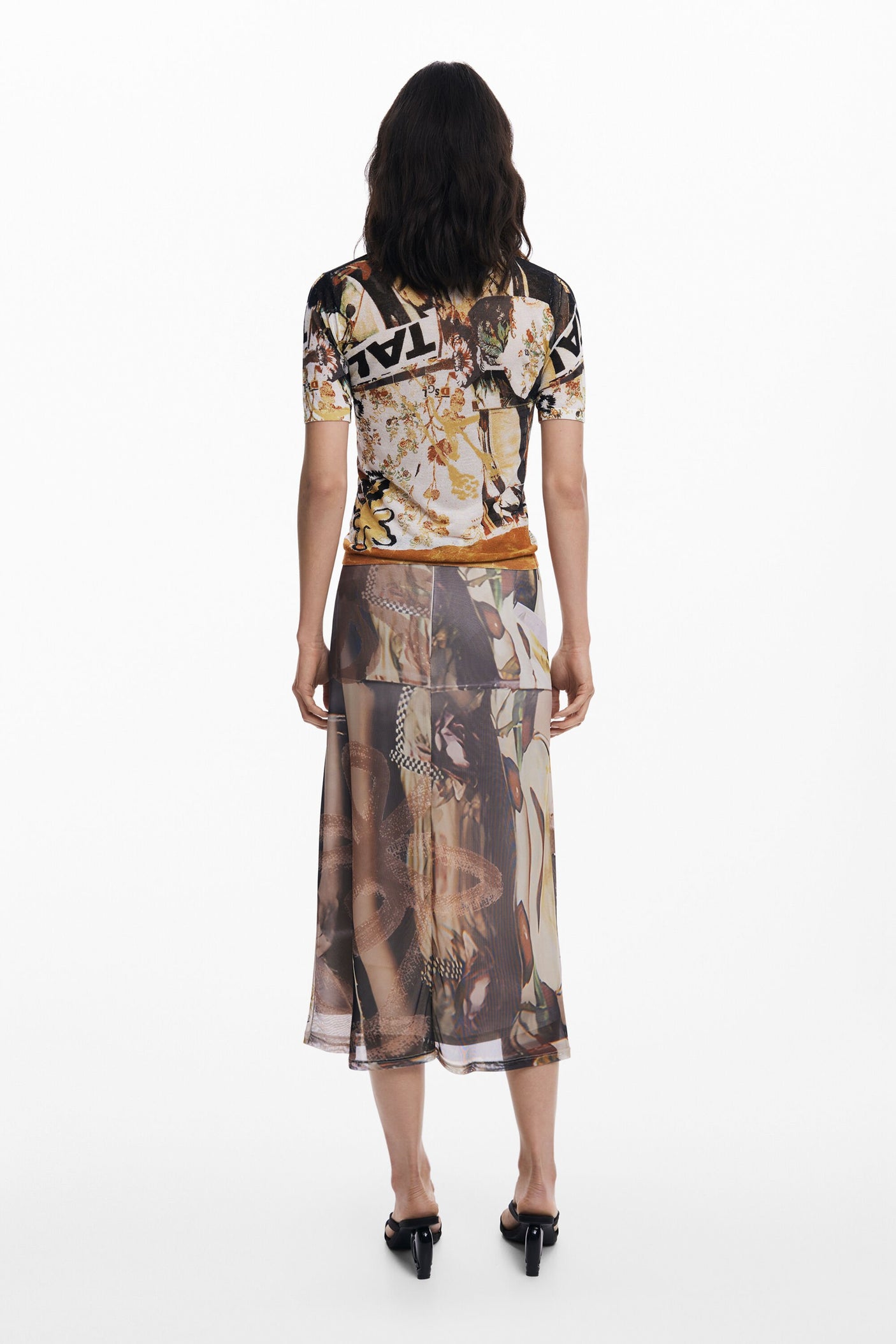 Desigual - Collage tulle skirt