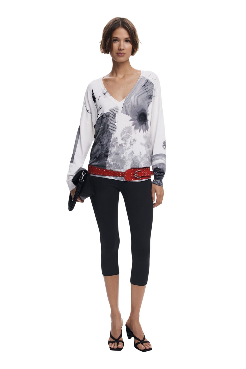 Desigual - Fine collage sweater