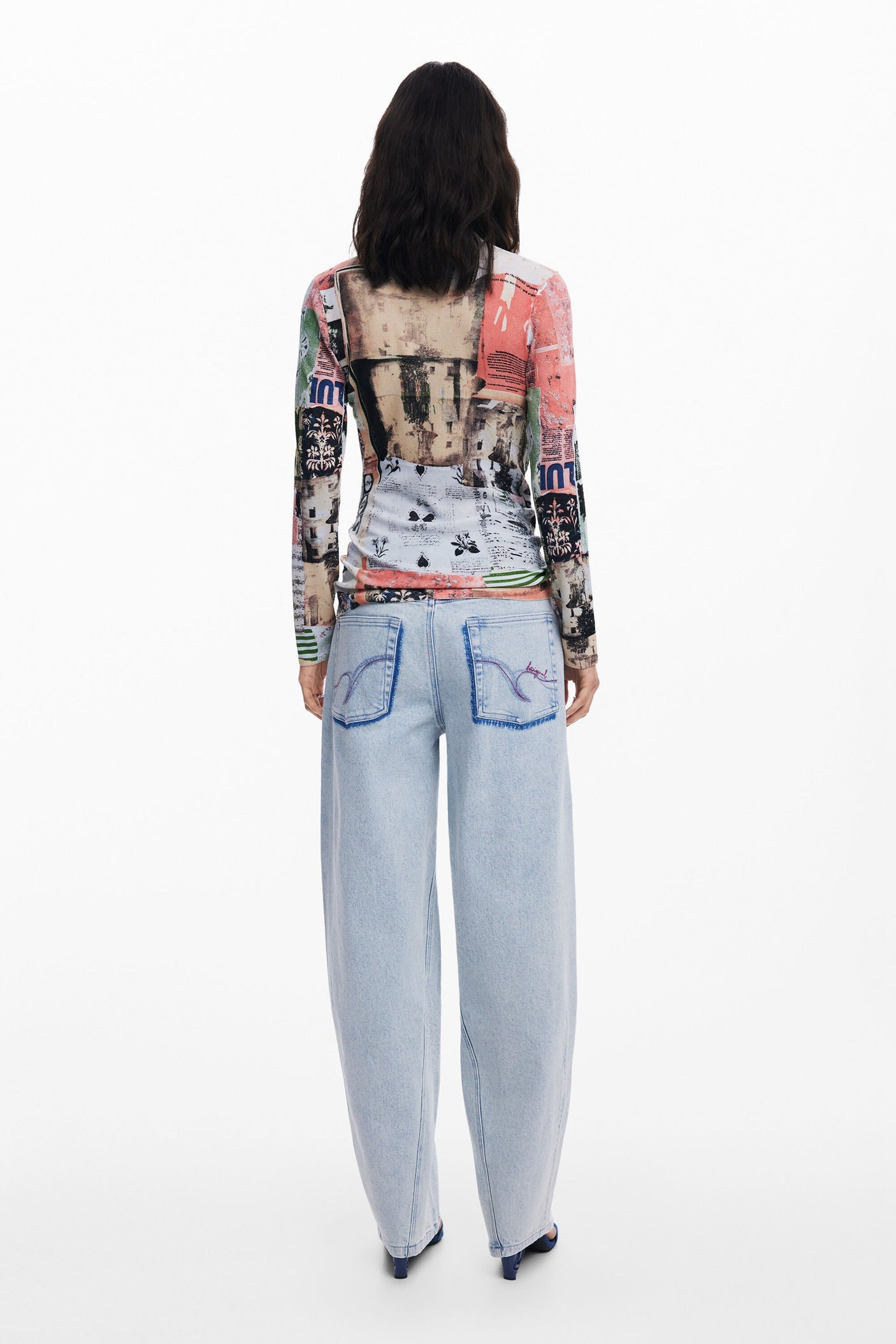 Desigual - Fine postcard sweater