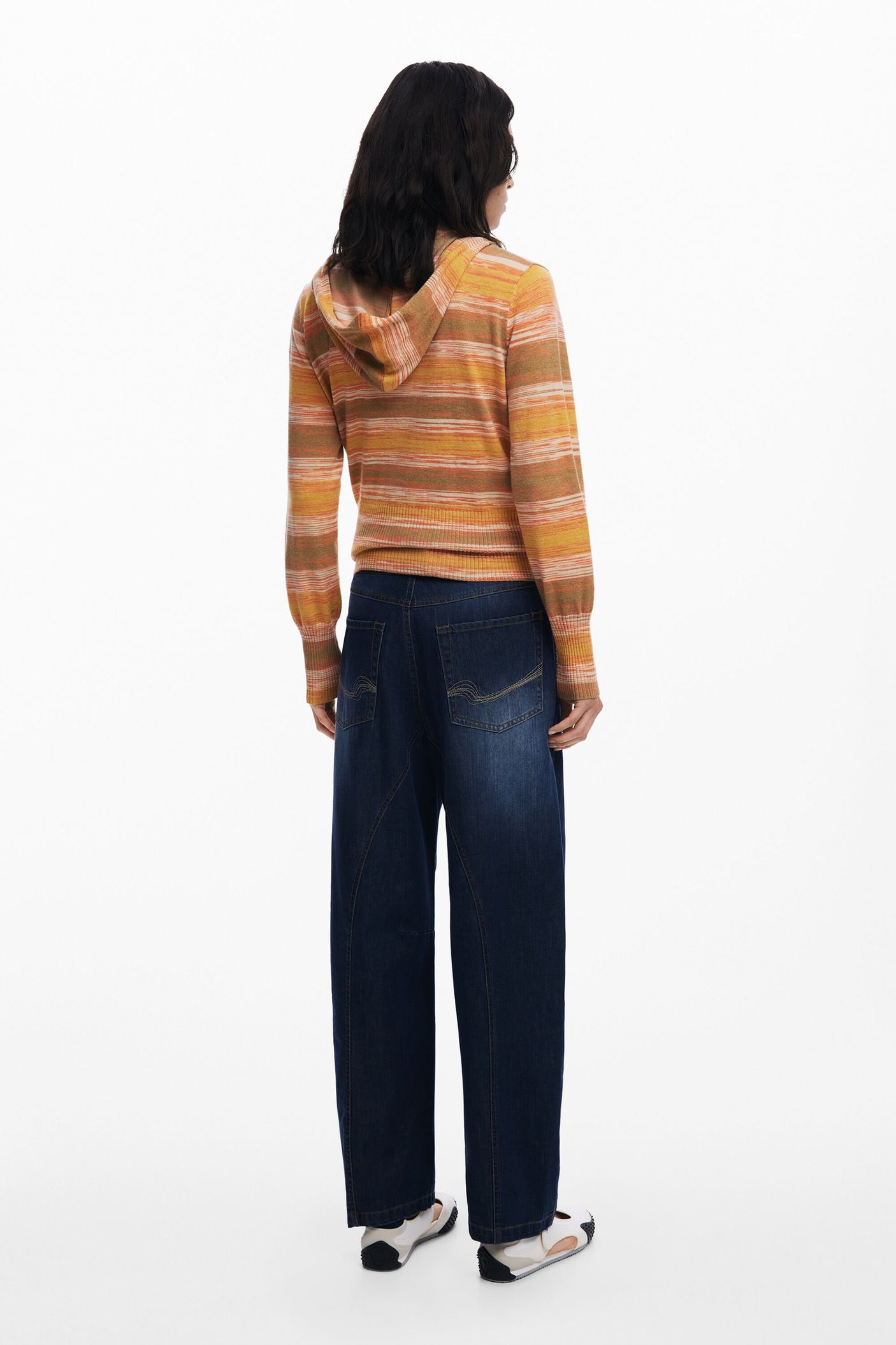 Desigual - Striped hoodie with zipper