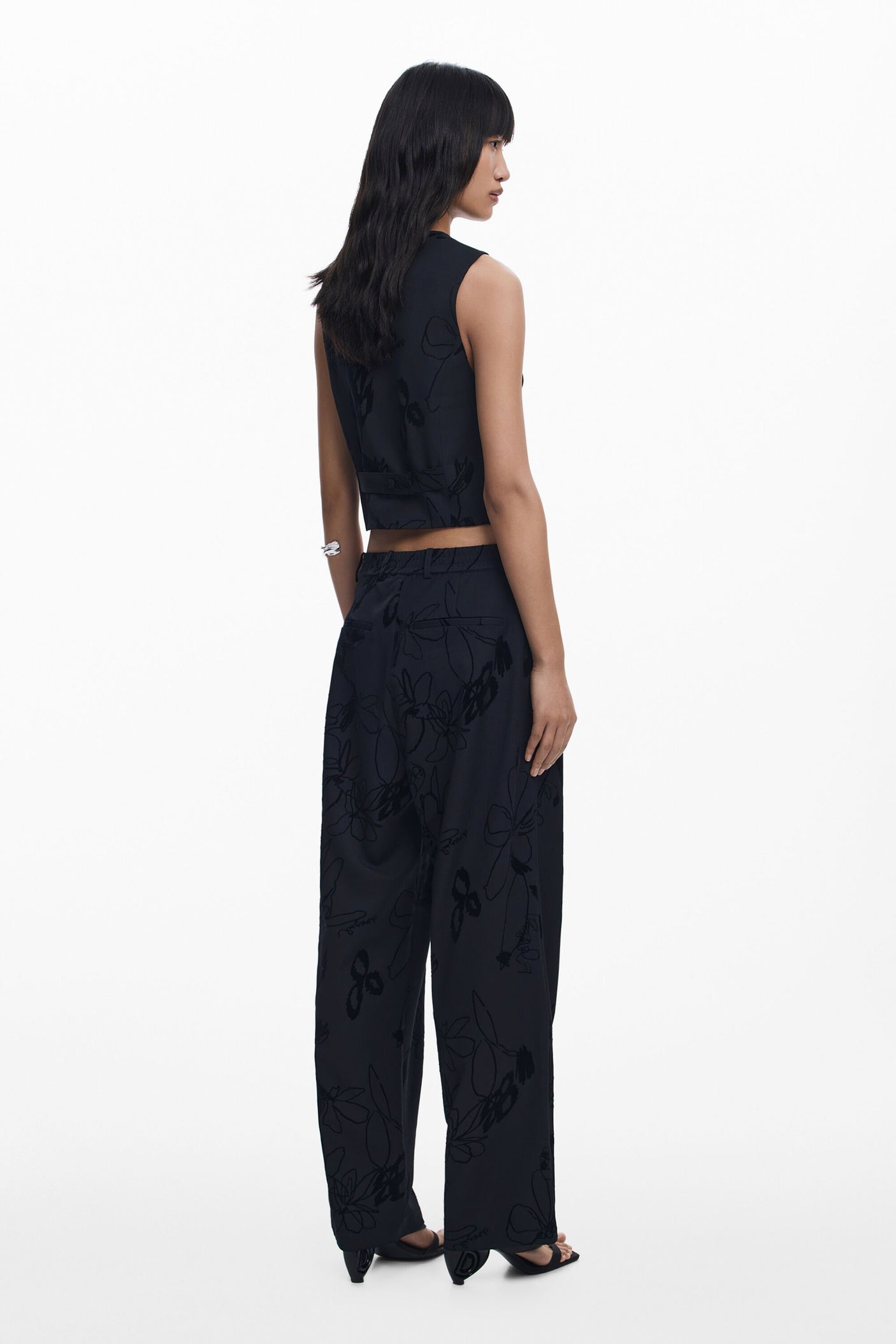 Desigual - Flocked floral pants