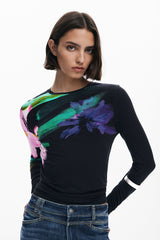 Desigual - Long-sleeve floral T-shirt