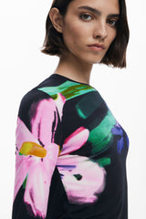 Desigual - Long-sleeve floral T-shirt