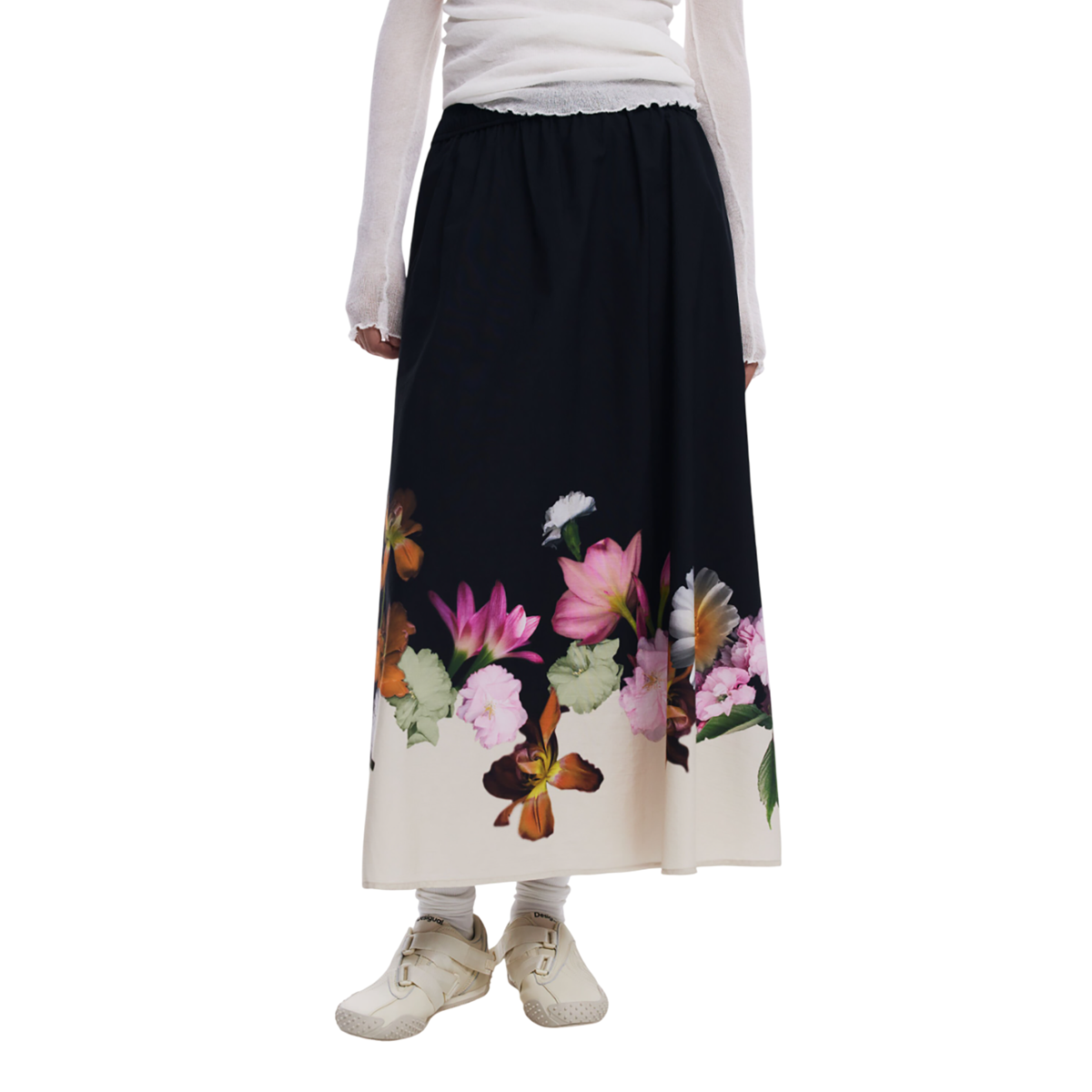 Desigual  - Floral midi skirt - Sold by FIG