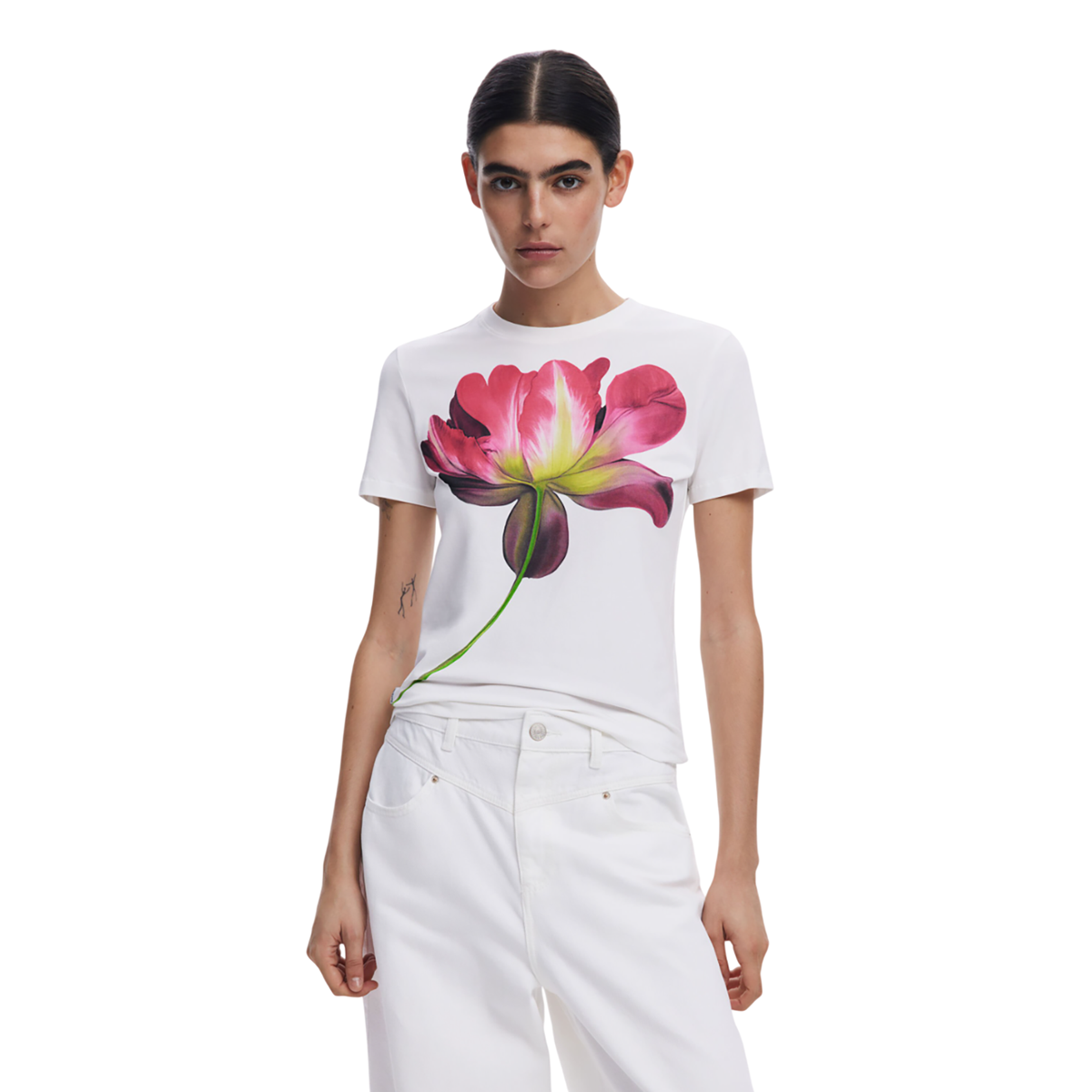 Desigual  - Large flower T-shirt - Sold by FIG