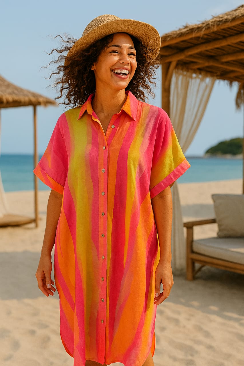 MR. joe - Playful Colorful Oversize Beach Cover-Up