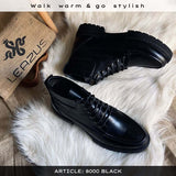Leazus - Leather Bold Halfboot- 8000 BLACK