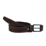 Leazus - Leather Casual belt - KK-BROWN