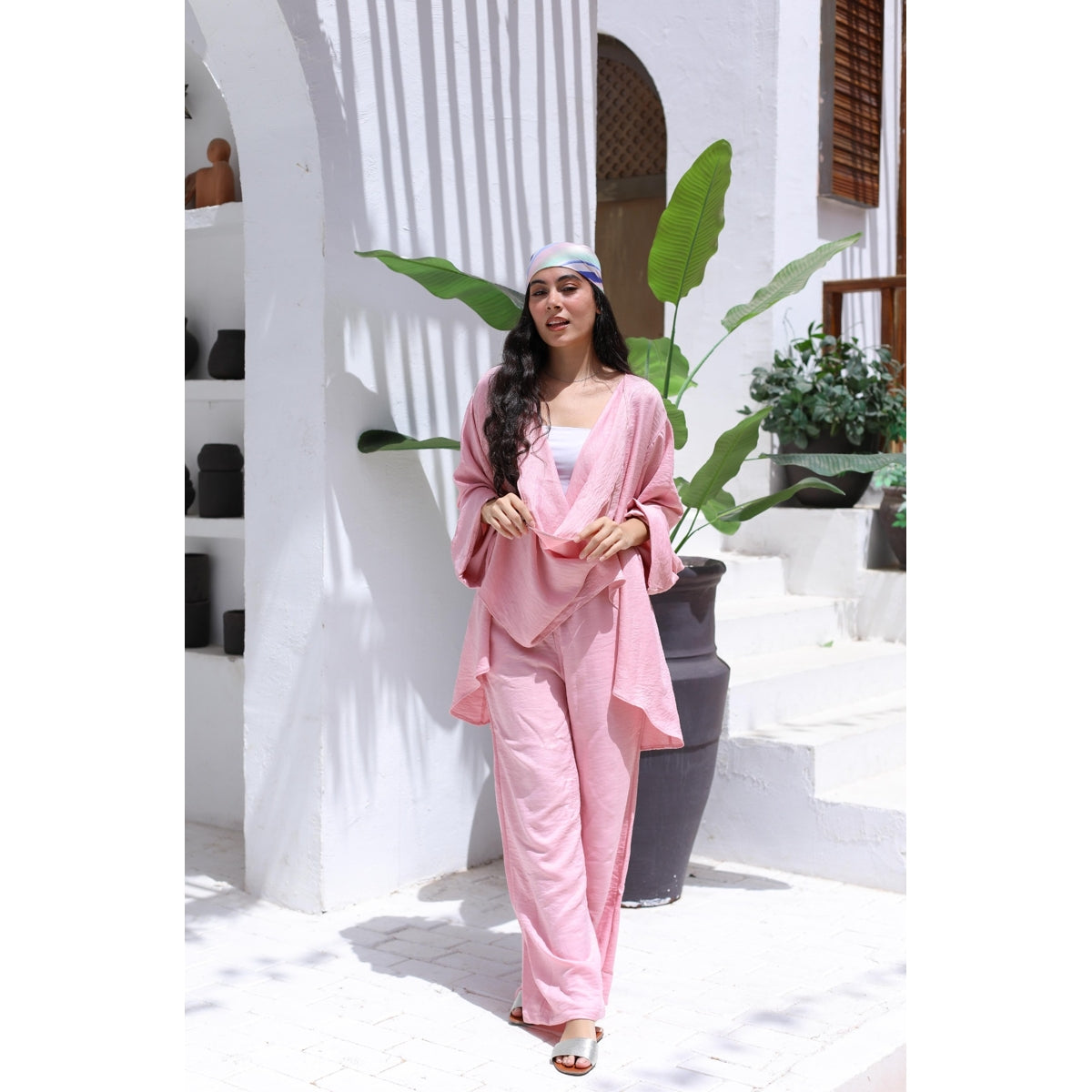 MARWA EL EZABY BOUTIQUE - light and flow set Pink