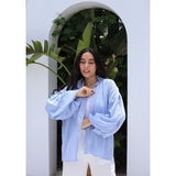 MARWA EL EZABY BOUTIQUE - Puffy sleeves shirt Baby blue