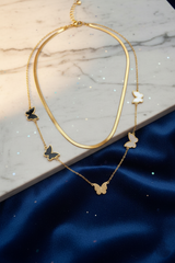 Women's Necklace Double Layer Butterfly Elegant