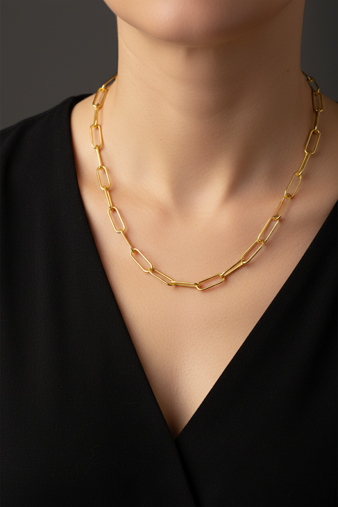 Women’s Necklace Stainless Steel Interlocking Rings