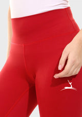 champs land - Plain Sportive stretch leggings-Red