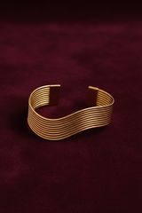 Elegant Wavy Stainless Steel Bracelet