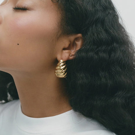 Twisted Gold Earrings