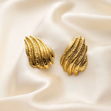 Elegant Shell-Shaped Gold Earrings