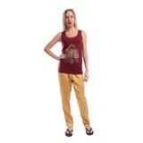 champs land - Sleepwear Set Of 2 Satin Pajama Set-Gold*Maroon