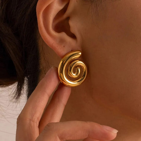 Golden Spiral Earrings