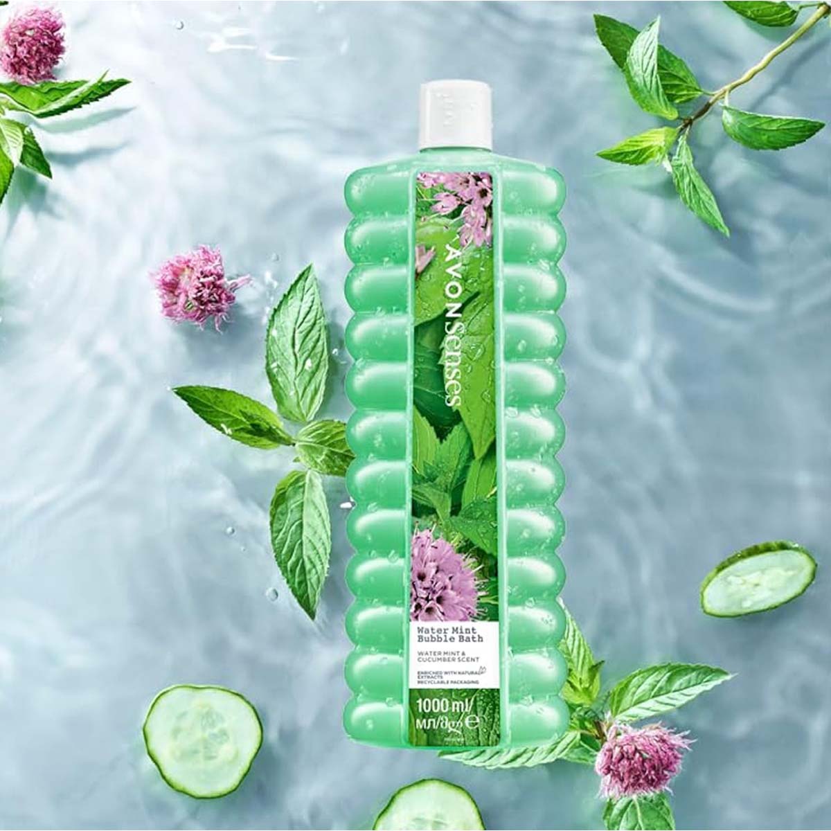 Avon -Senses Water Mint Bubble Bath1000 Ml
