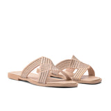 v branda - Slipper Leather With Glitter - women