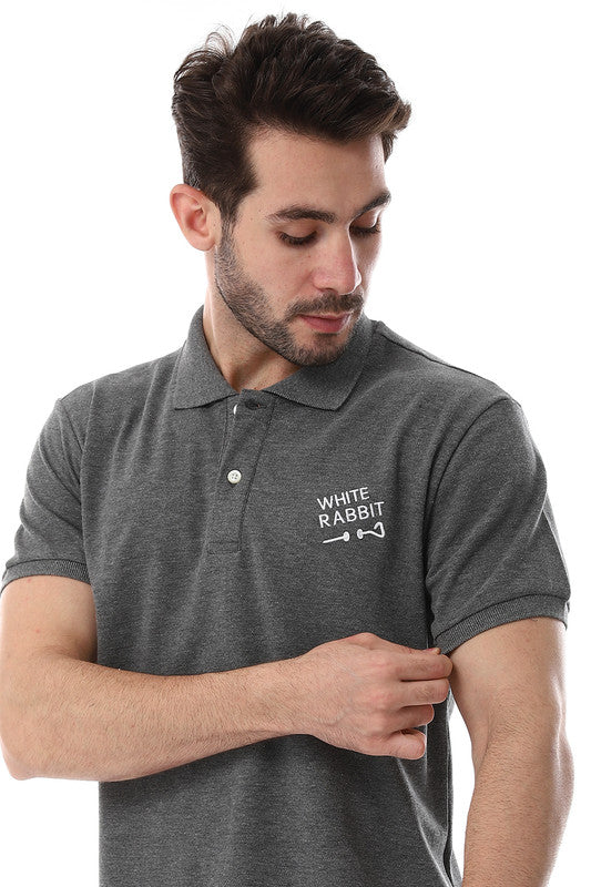 White Rabbit  Short Sleeves Buttons Closure Polo Shirt