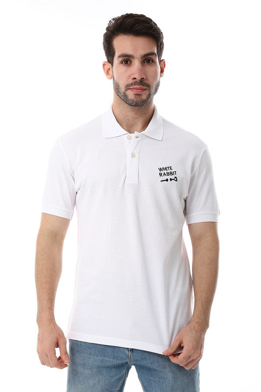 White Rabbit  Short Sleeves Buttons Closure Polo Shirt