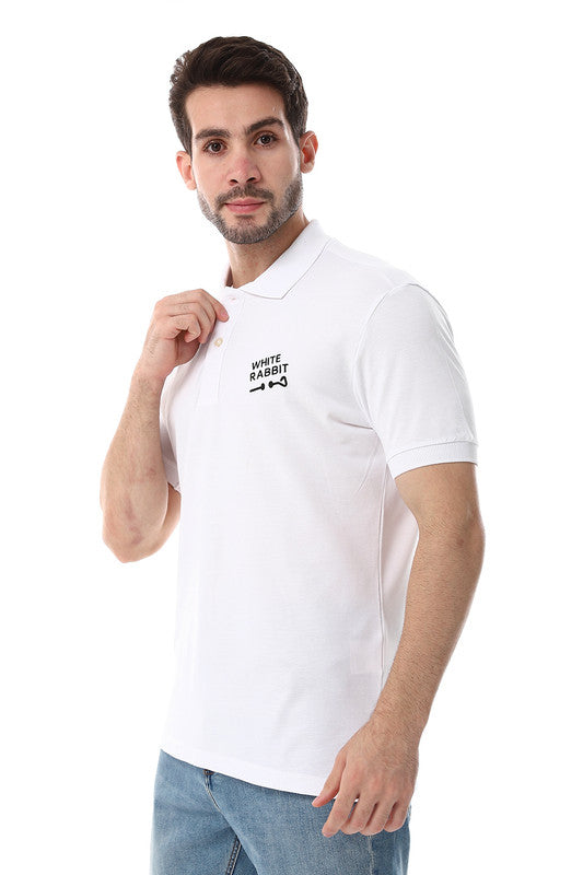 White Rabbit  Short Sleeves Buttons Closure Polo Shirt