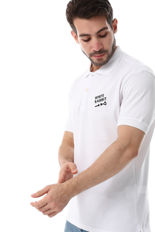 White Rabbit  Short Sleeves Buttons Closure Polo Shirt