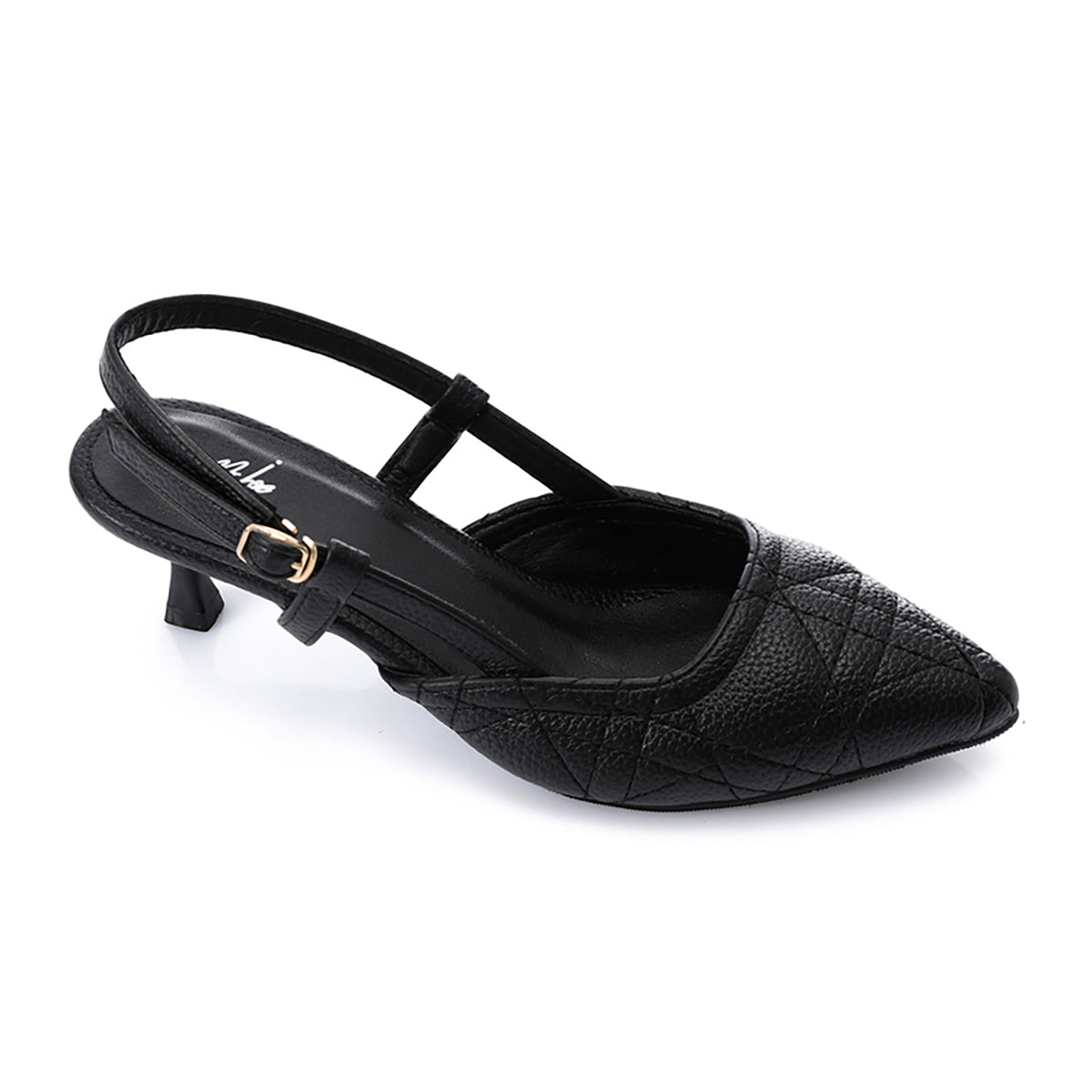 Mr Joe - Black Slingback Kitten Heels – Elegant & Comfortable for Any Occasion - 3020
